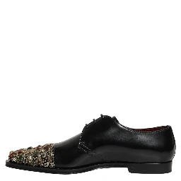 Black Embellished Derby Dress Formal Shoes