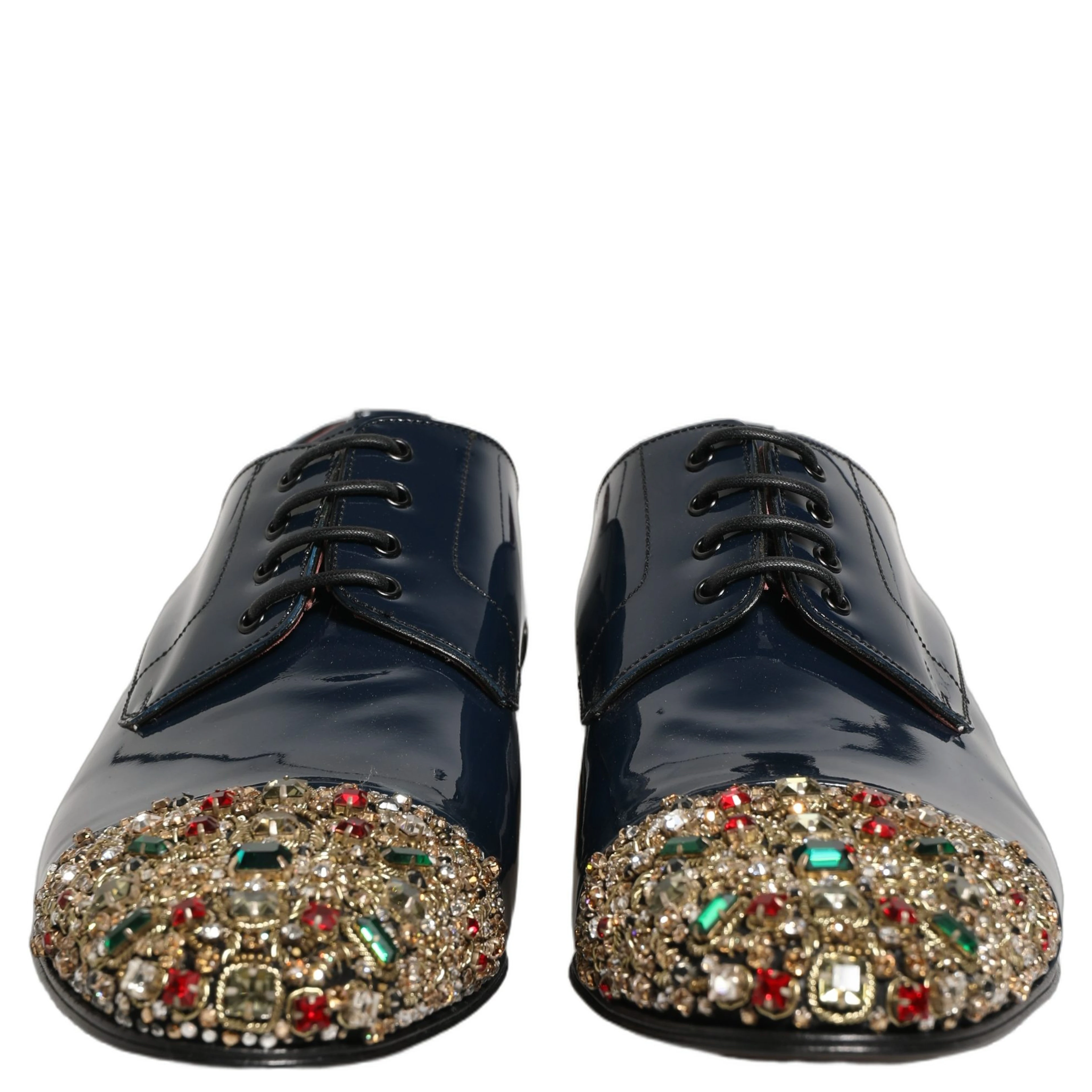 Blue Embellished Men Derby Dress Formal Shoes