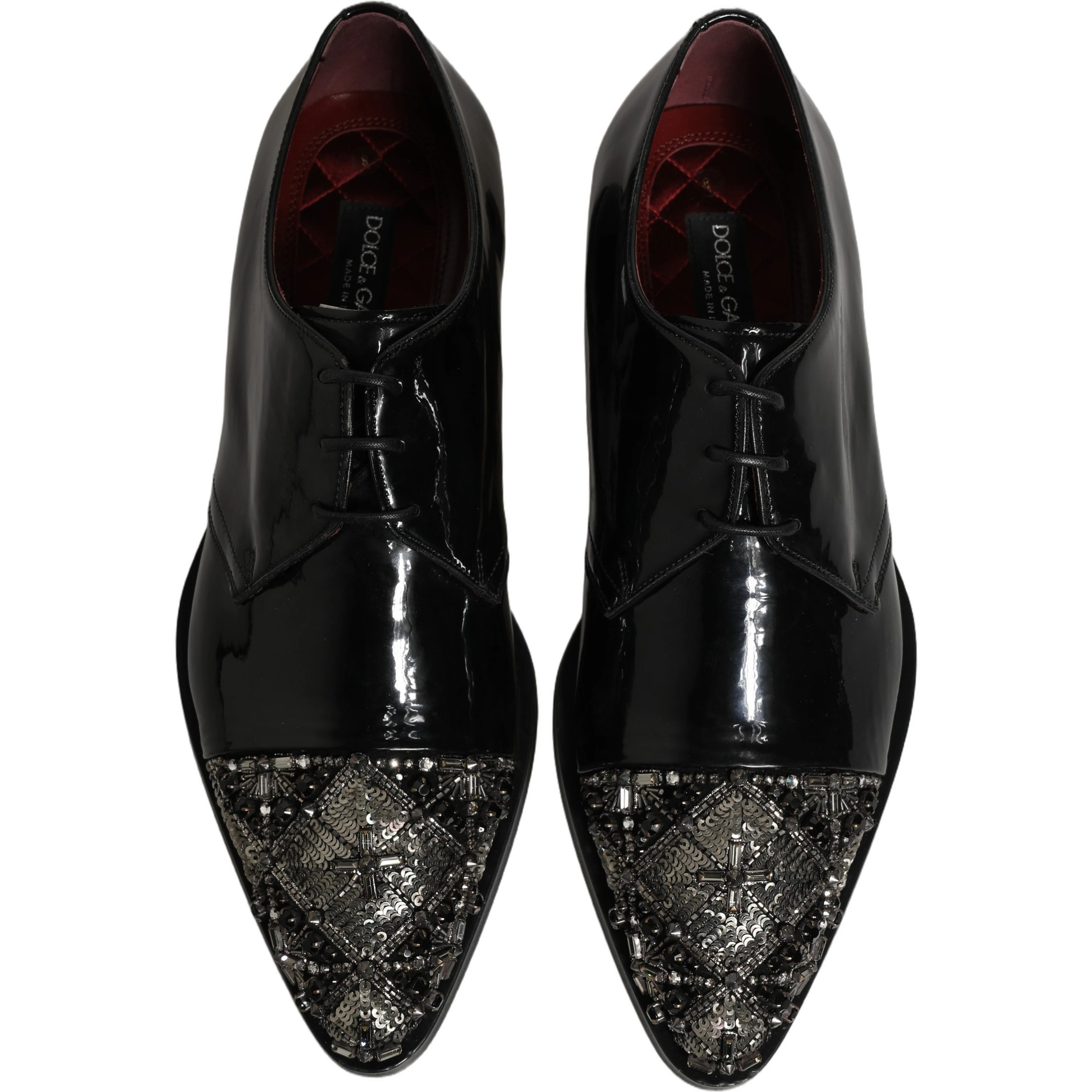 Black Embellished Men Derby Dress Formal Shoes