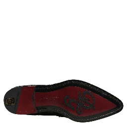 Black Sequin Embellished Men Derby Dress Shoes