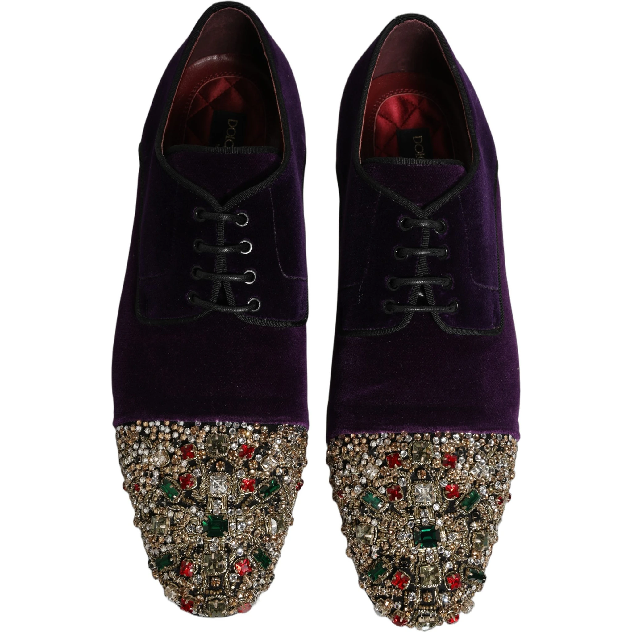 Violet Suede Embellished Derby Dress Shoes