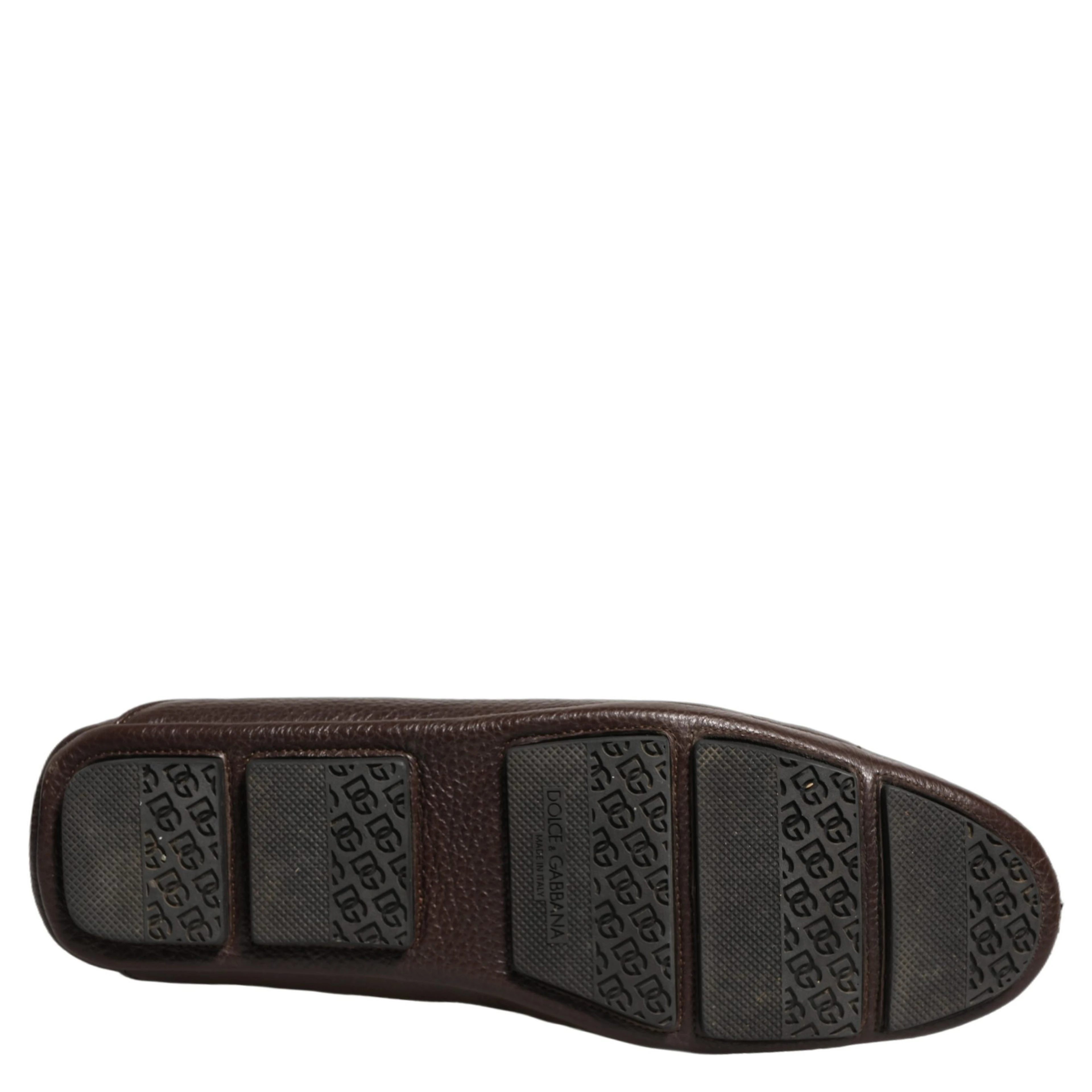 Brown Deerskin Leather Driver Loafers Shoes