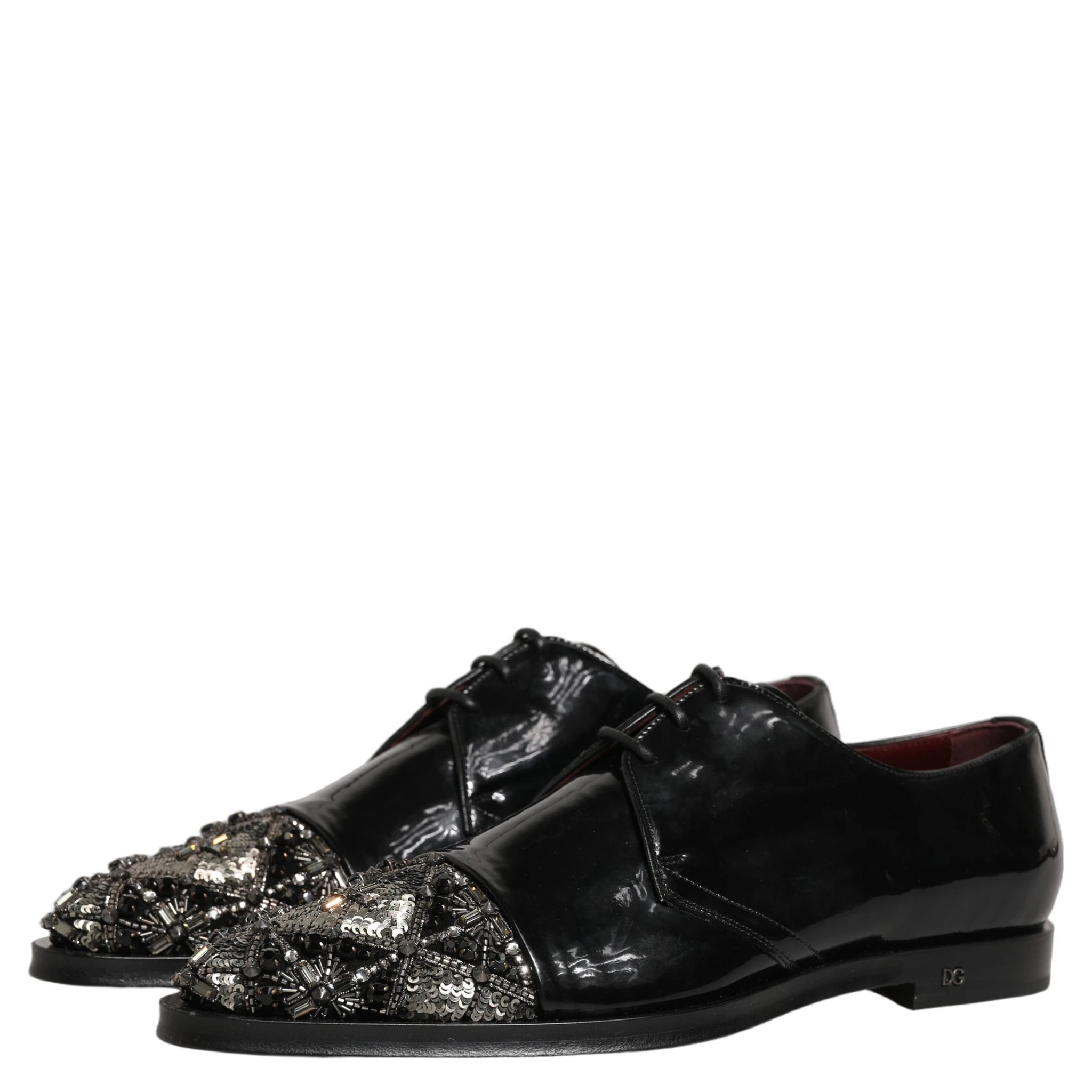Black Embellished Men Derby Dress Formal Shoes