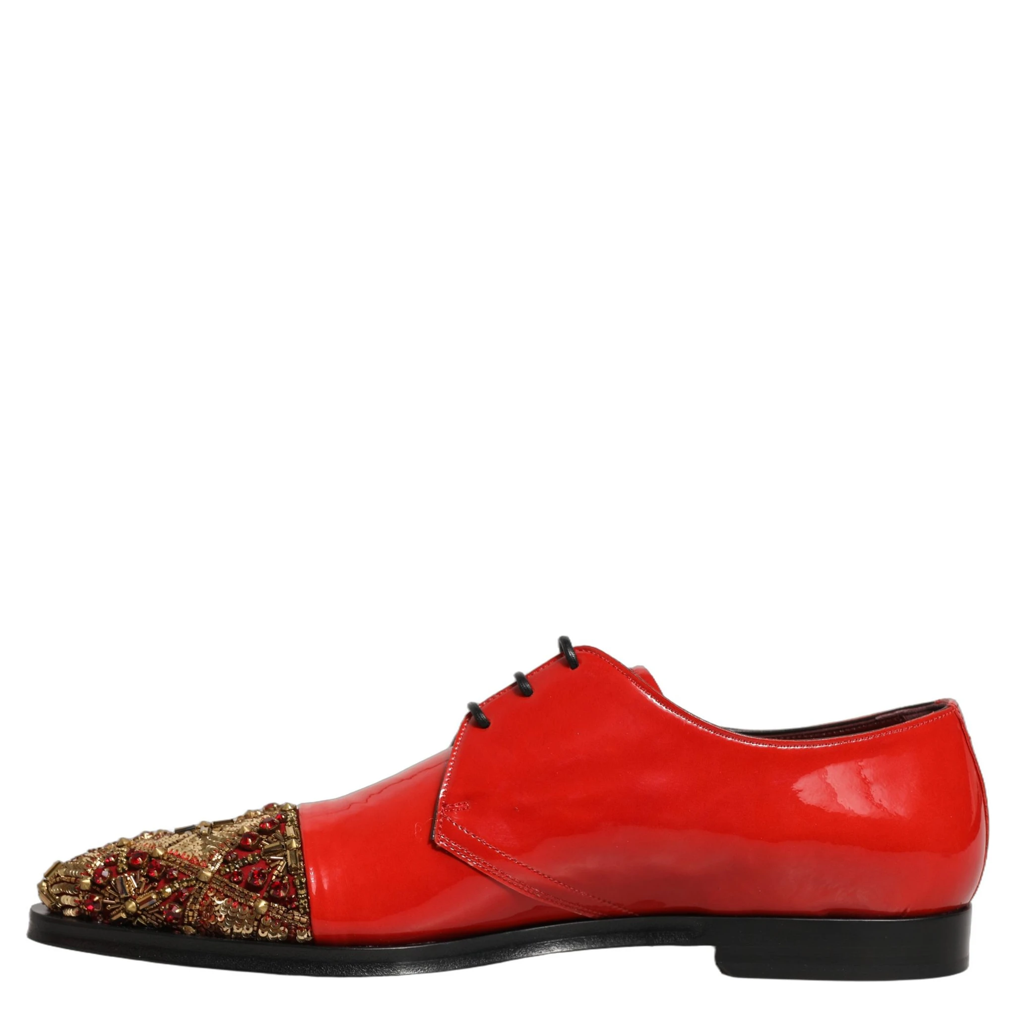 Red Embellished Men Derby Dress Formal Shoes