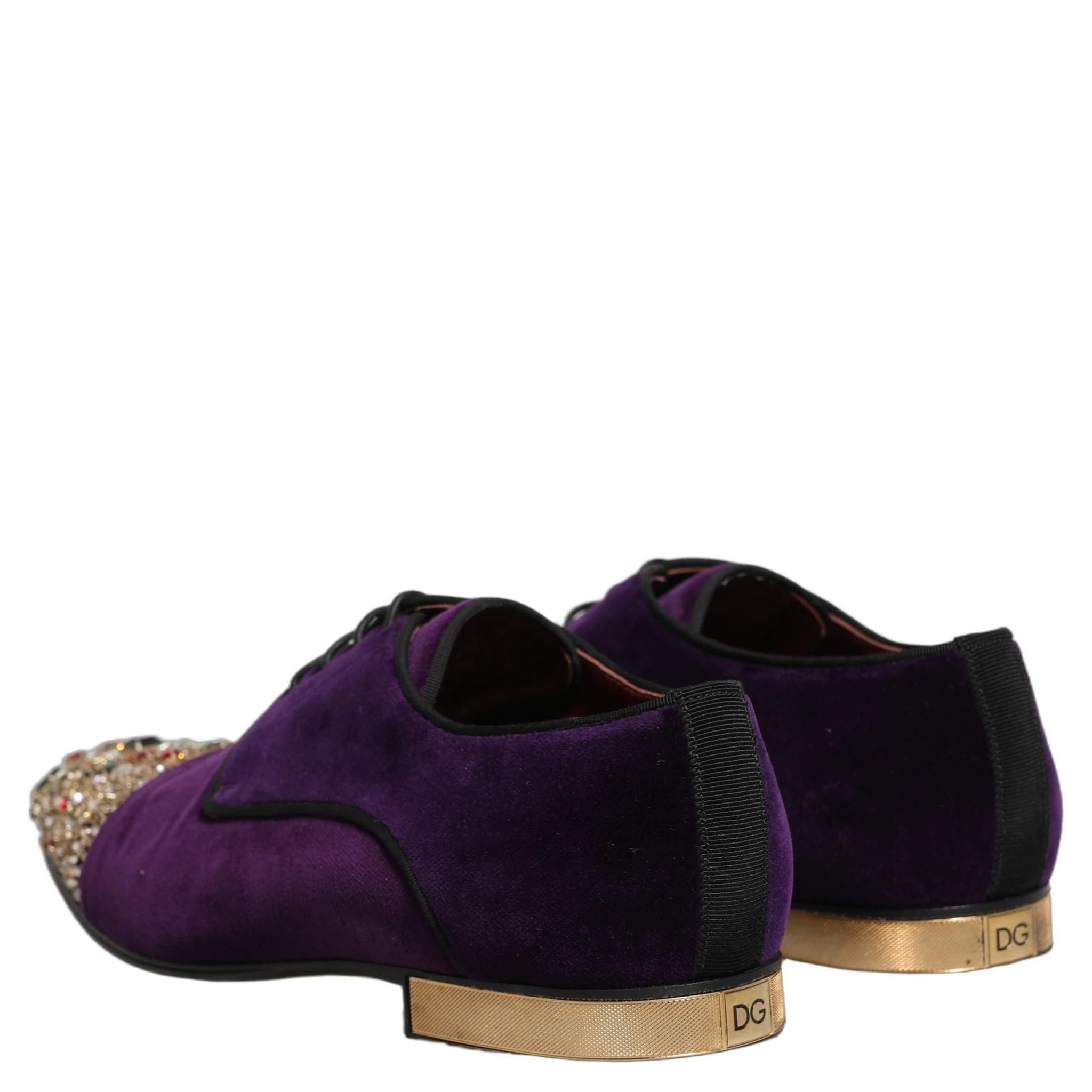 Violet Suede Embellished Derby Dress Shoes