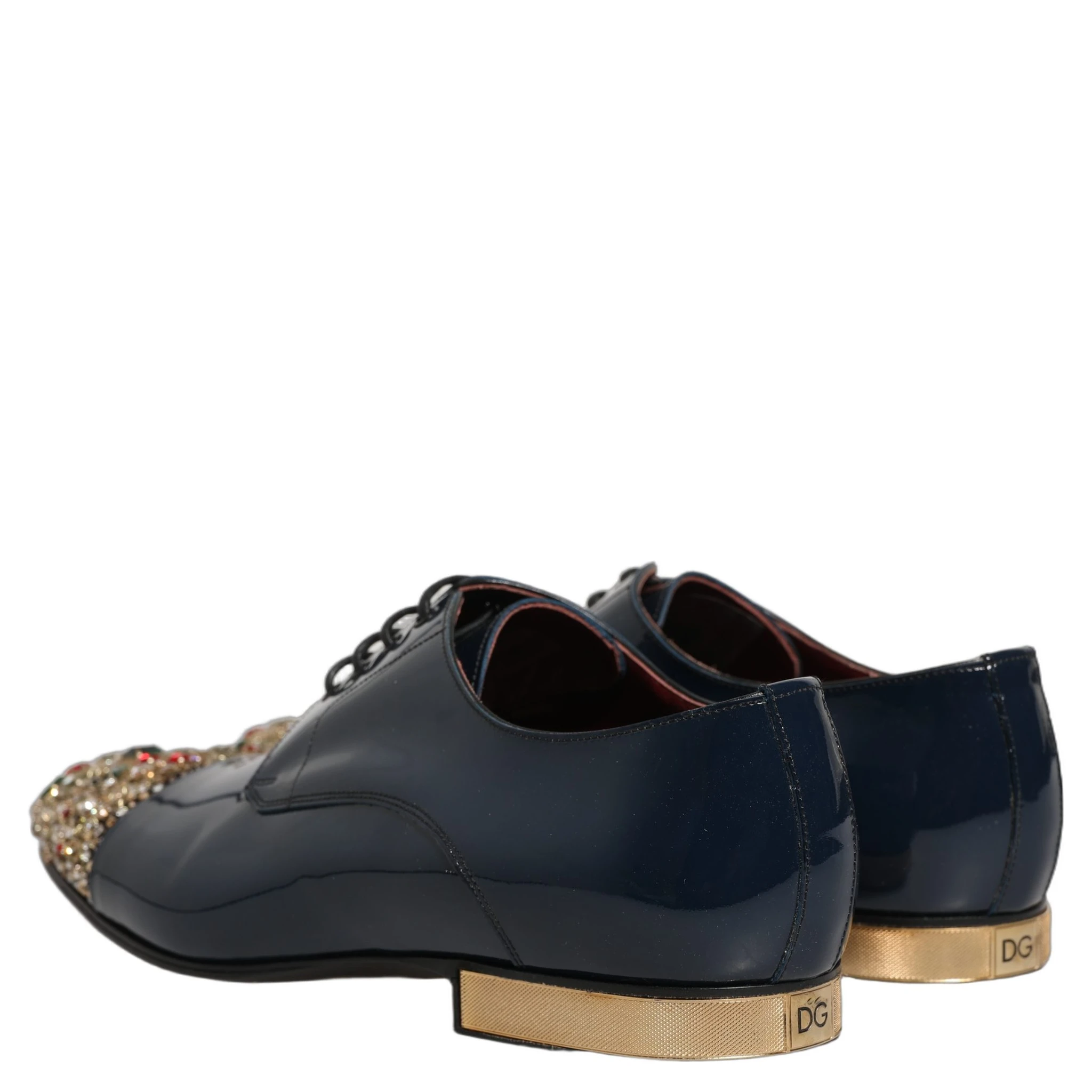 Blue Embellished Men Derby Dress Formal Shoes