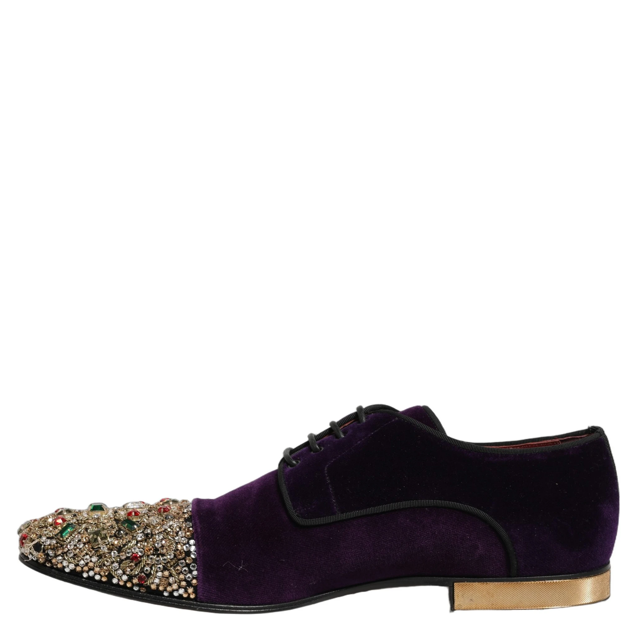 Violet Suede Embellished Derby Dress Shoes