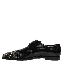 Black Embellished Men Derby Dress Formal Shoes