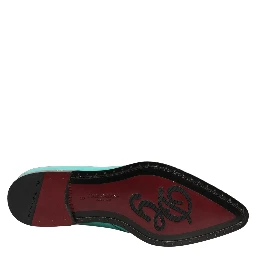 Aqua Blue Embellished Derby Dress Formal Shoes