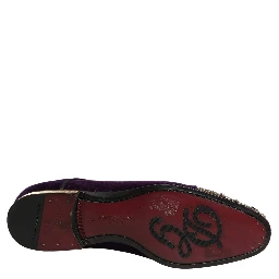Violet Suede Embellished Derby Dress Shoes
