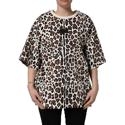 Multicolor Leopard Print Crew Neck T-shirt