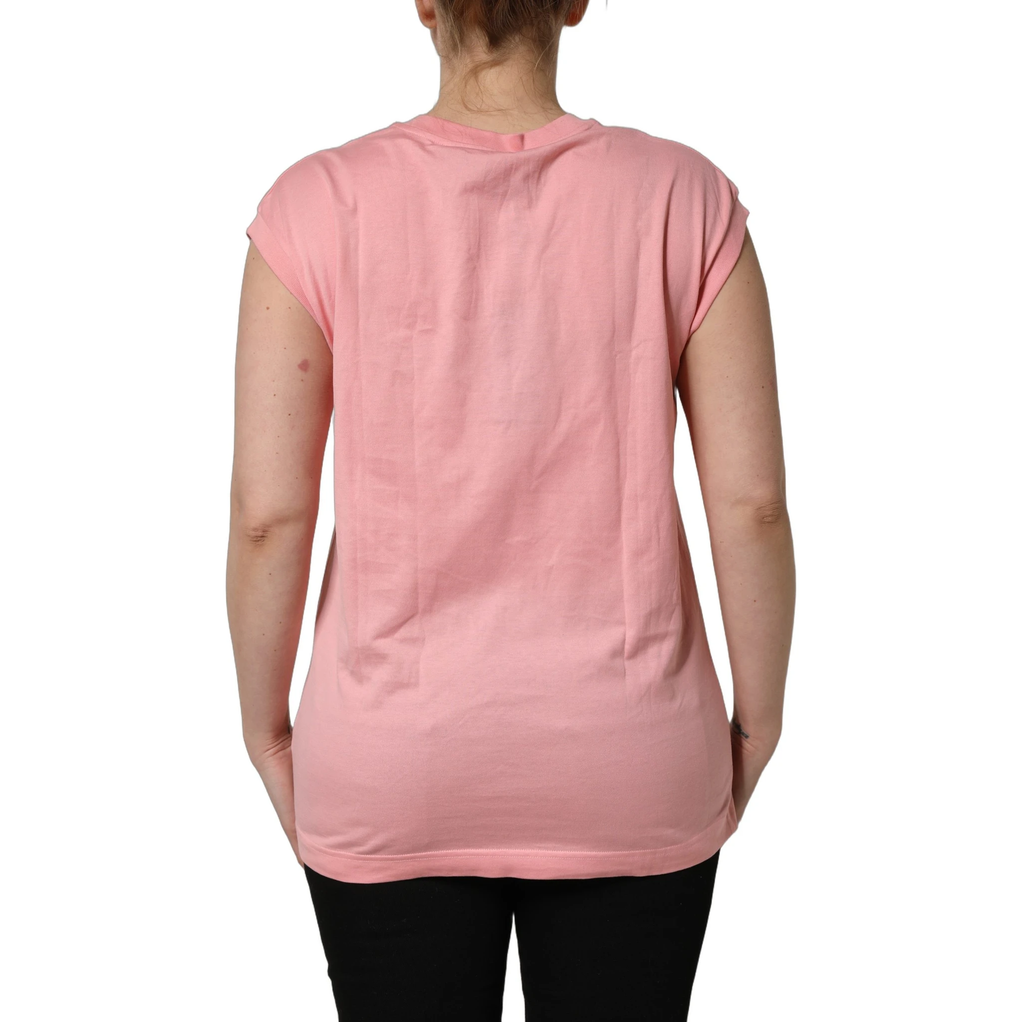 Pink Cotton DG Logo Round Neck Tank T-shirt