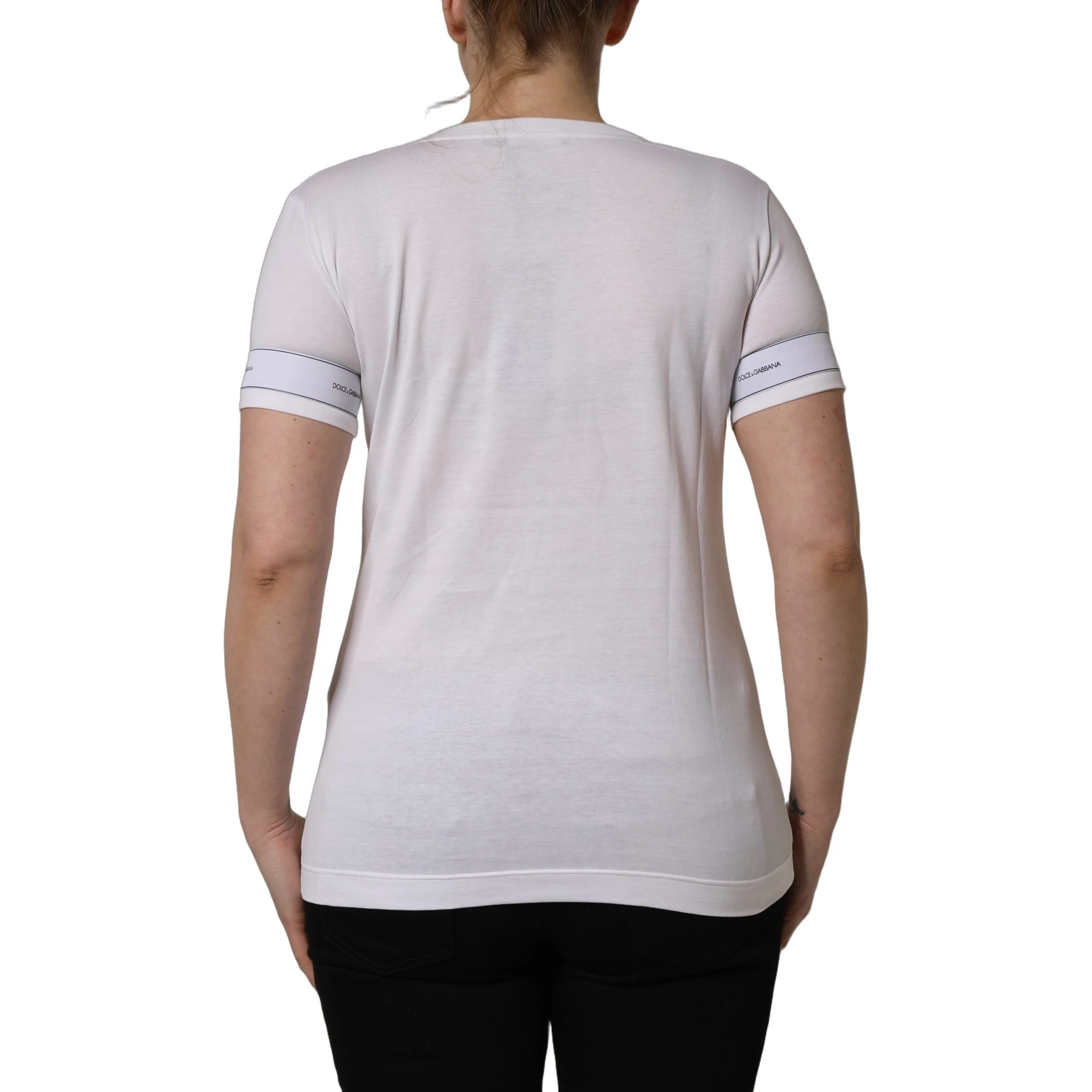 White D&G WE LOVE JAPAN Print Cotton T-shirt