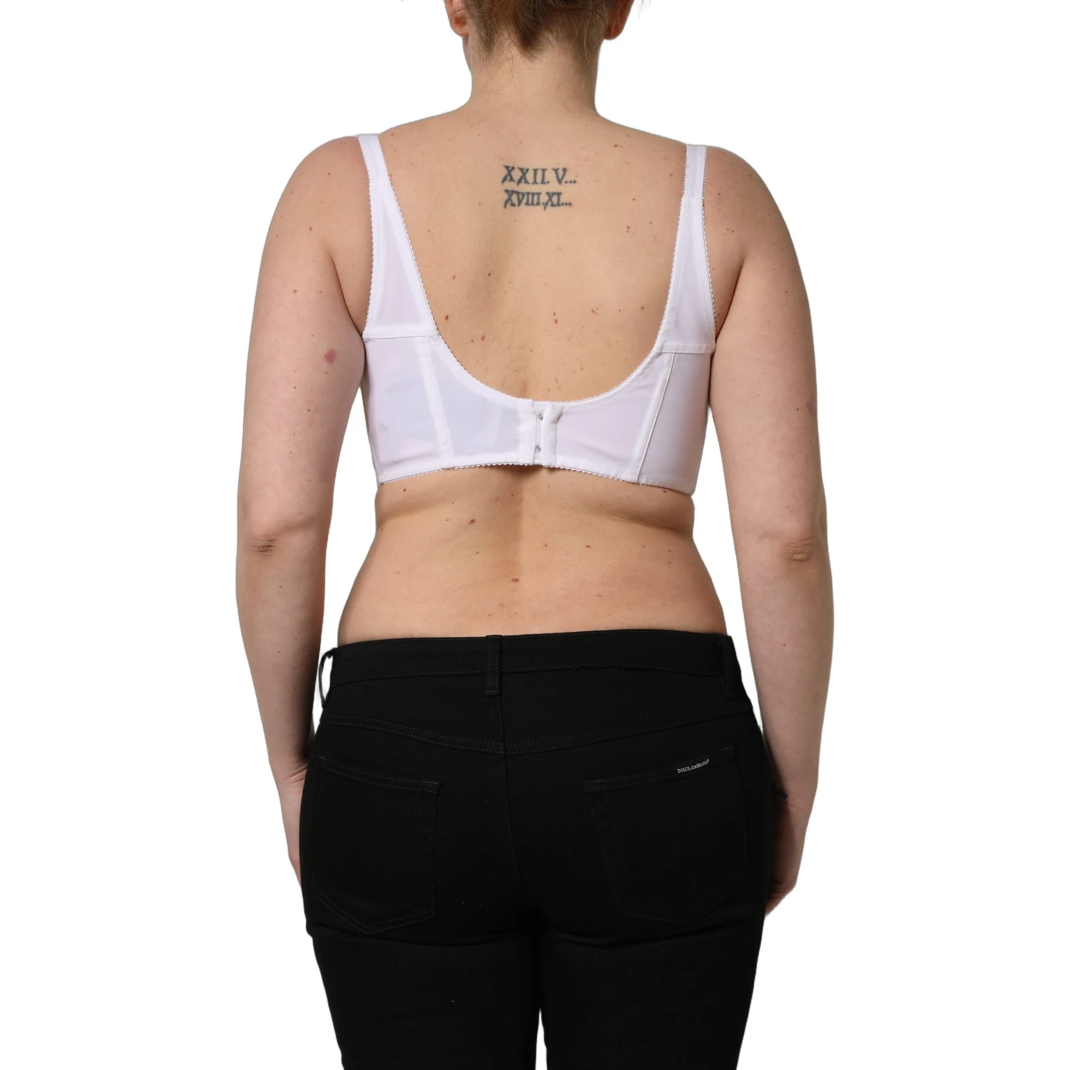 White Pearls Beaded Corset Bustier Crop Top