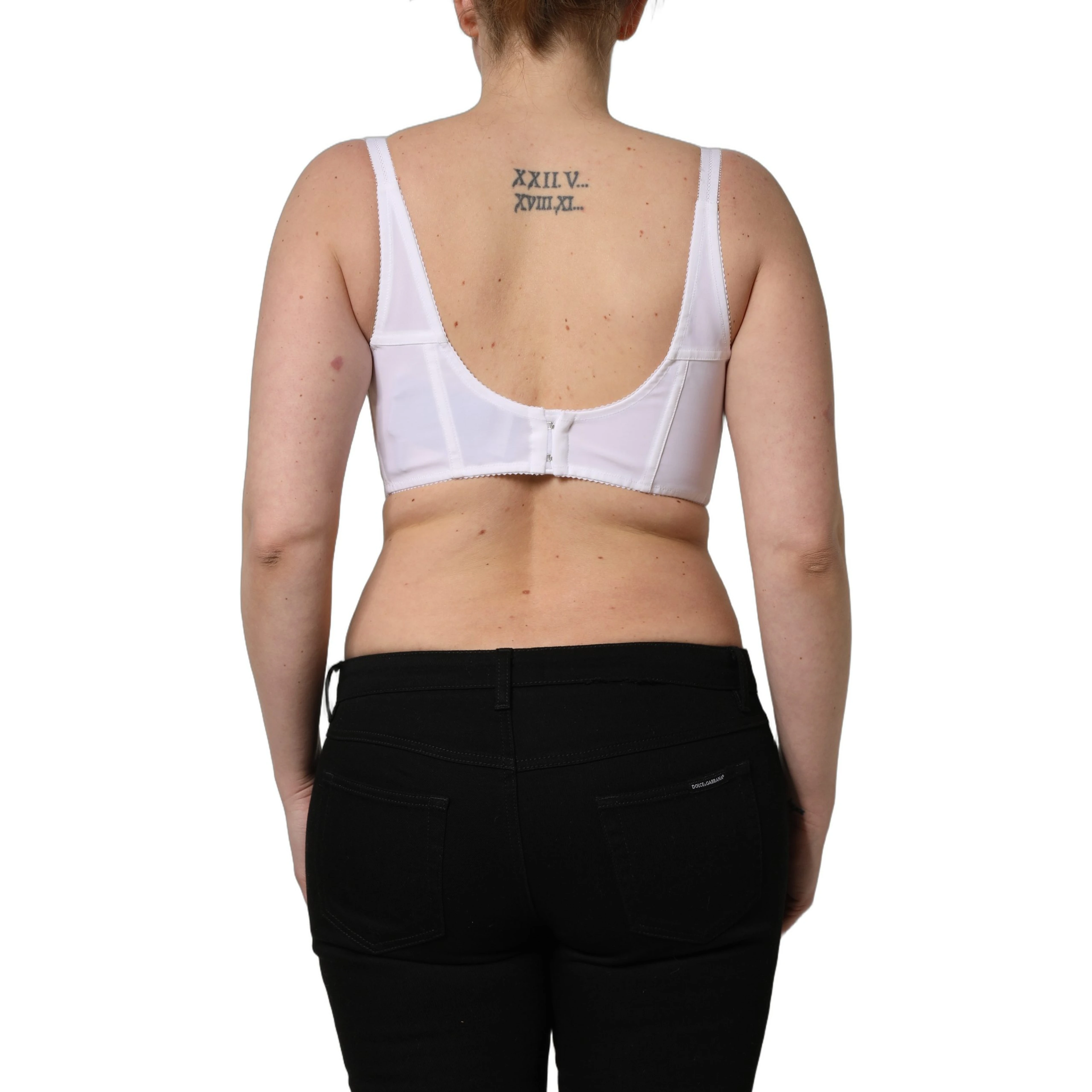 White Pearls Beaded Corset Bustier Crop Top