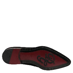 Black Red Embellished Derby Dress Formal Shoes