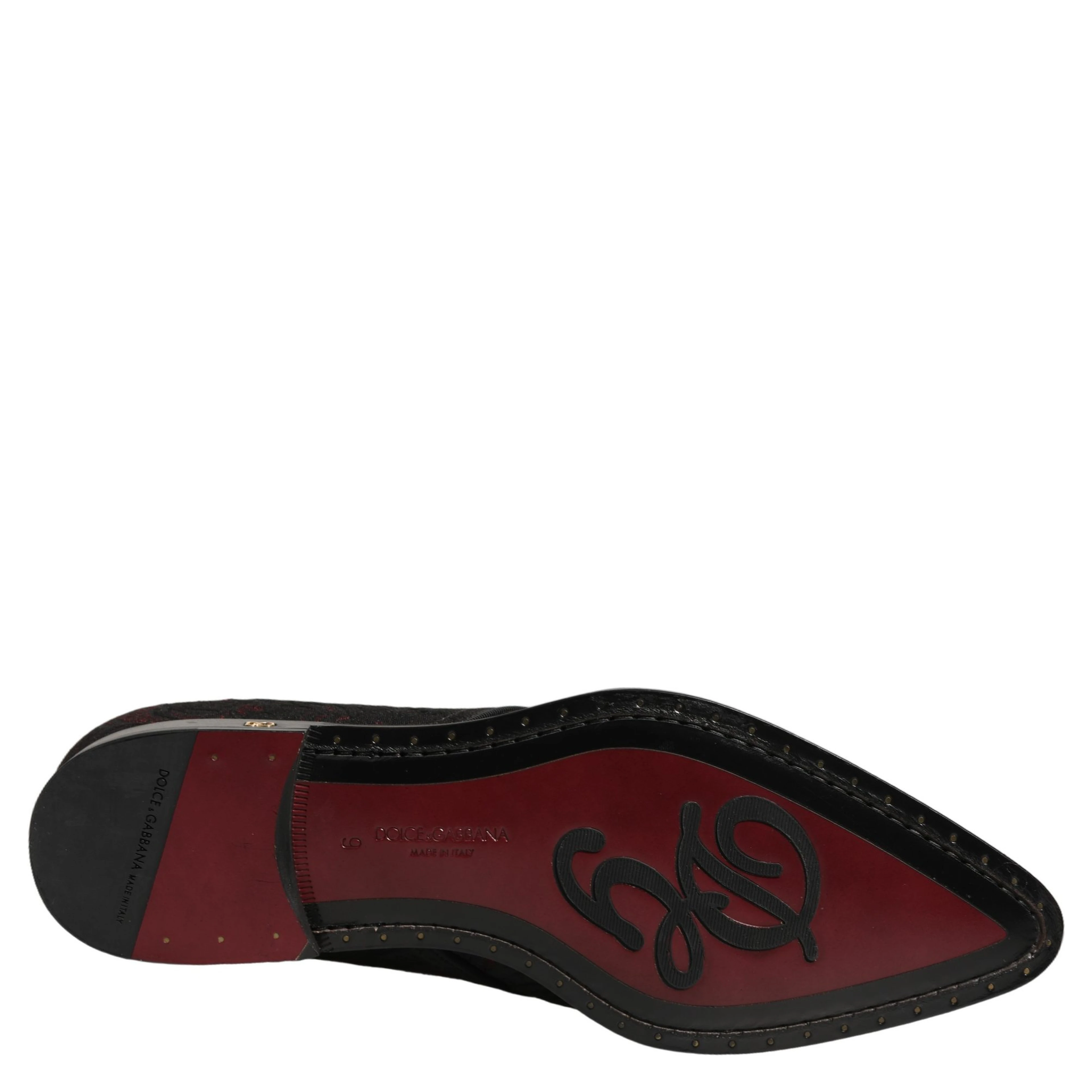 Black Red Embellished Derby Dress Formal Shoes
