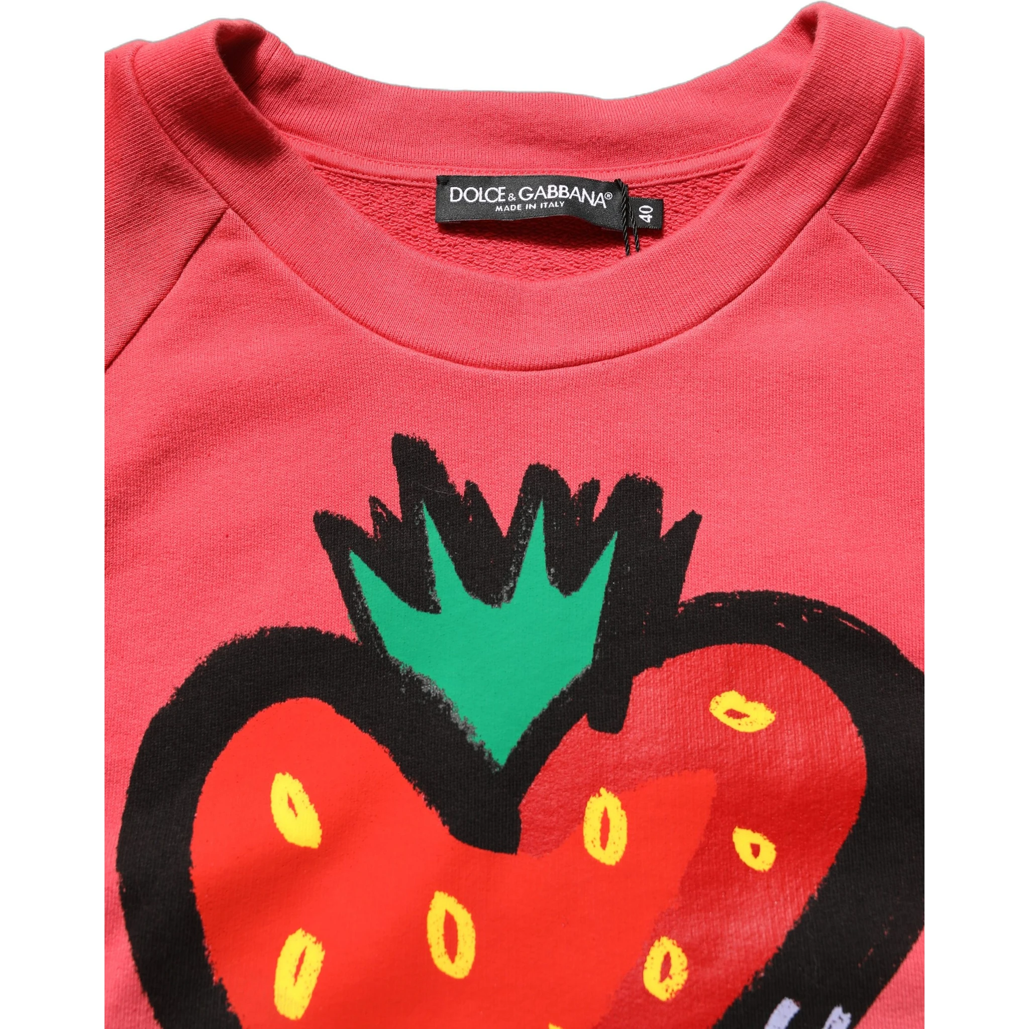 Multicolor StrawberryPrint Sweatshirt Sweater