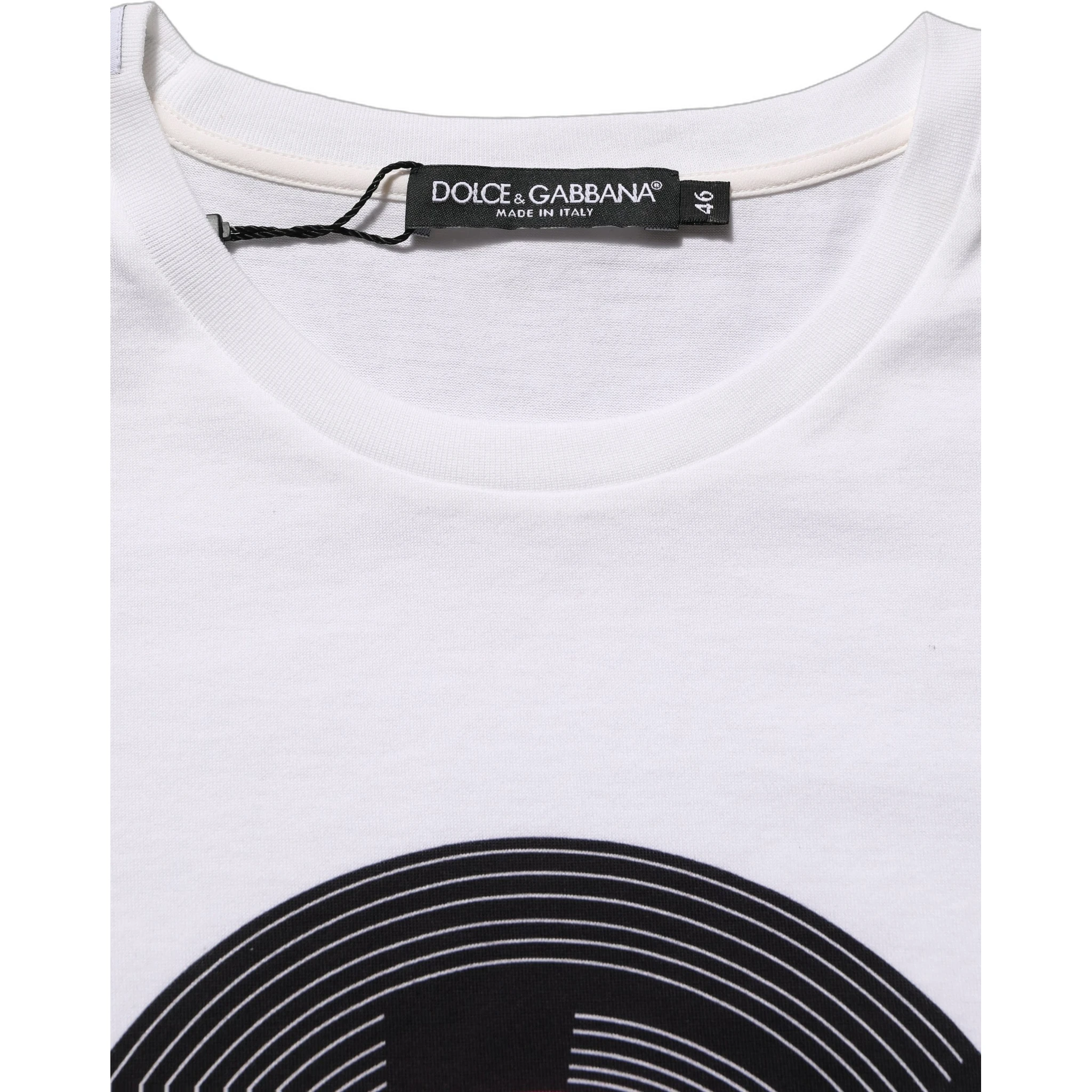 White D&G WE LOVE JAPAN Print Cotton T-shirt