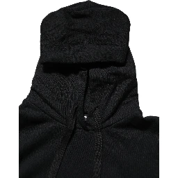BlackWhite Appliqué Hooded Sweatshirt Sweater