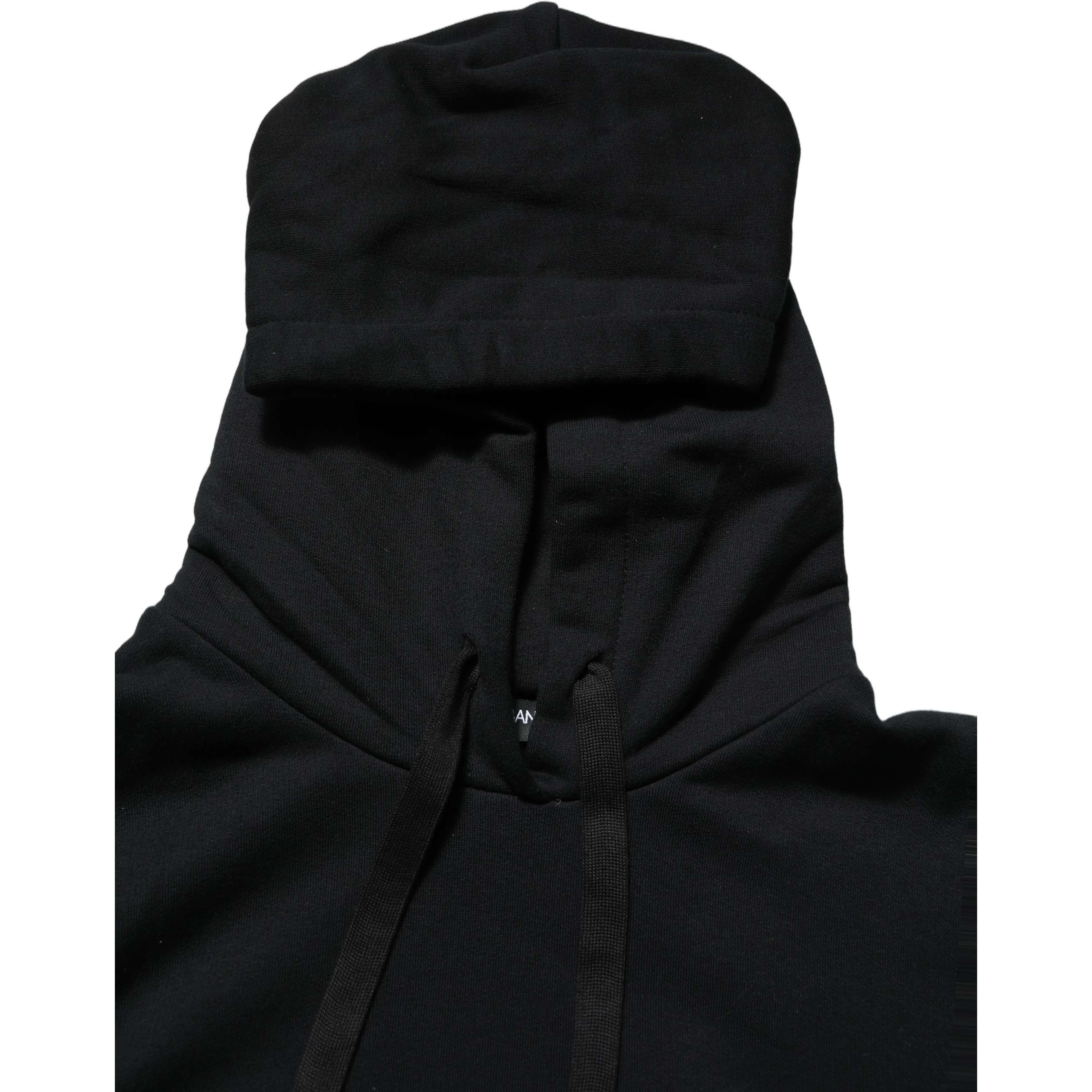 BlackWhite Appliqué Hooded Sweatshirt Sweater