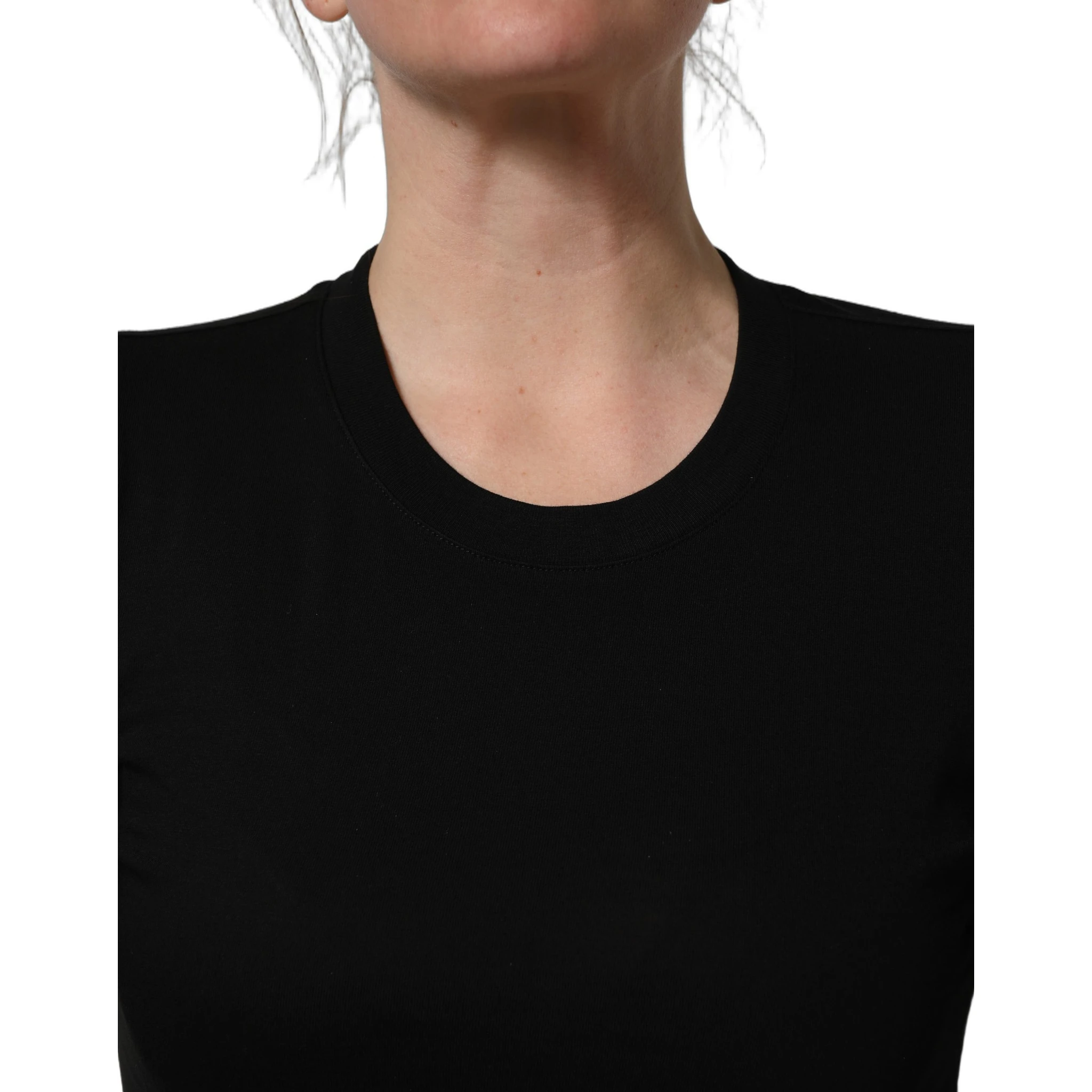 Black Long Sleeves Crew Neck Pullover Sweater