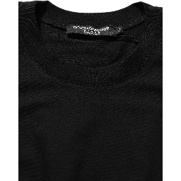 Black Long Sleeves Crew Neck Pullover Sweater