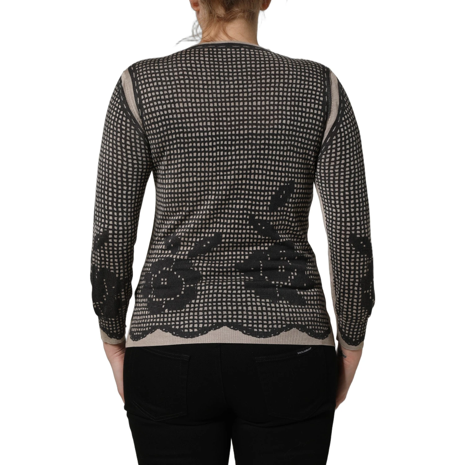 Black Floral Lace ButtonDownCardigan Sweater