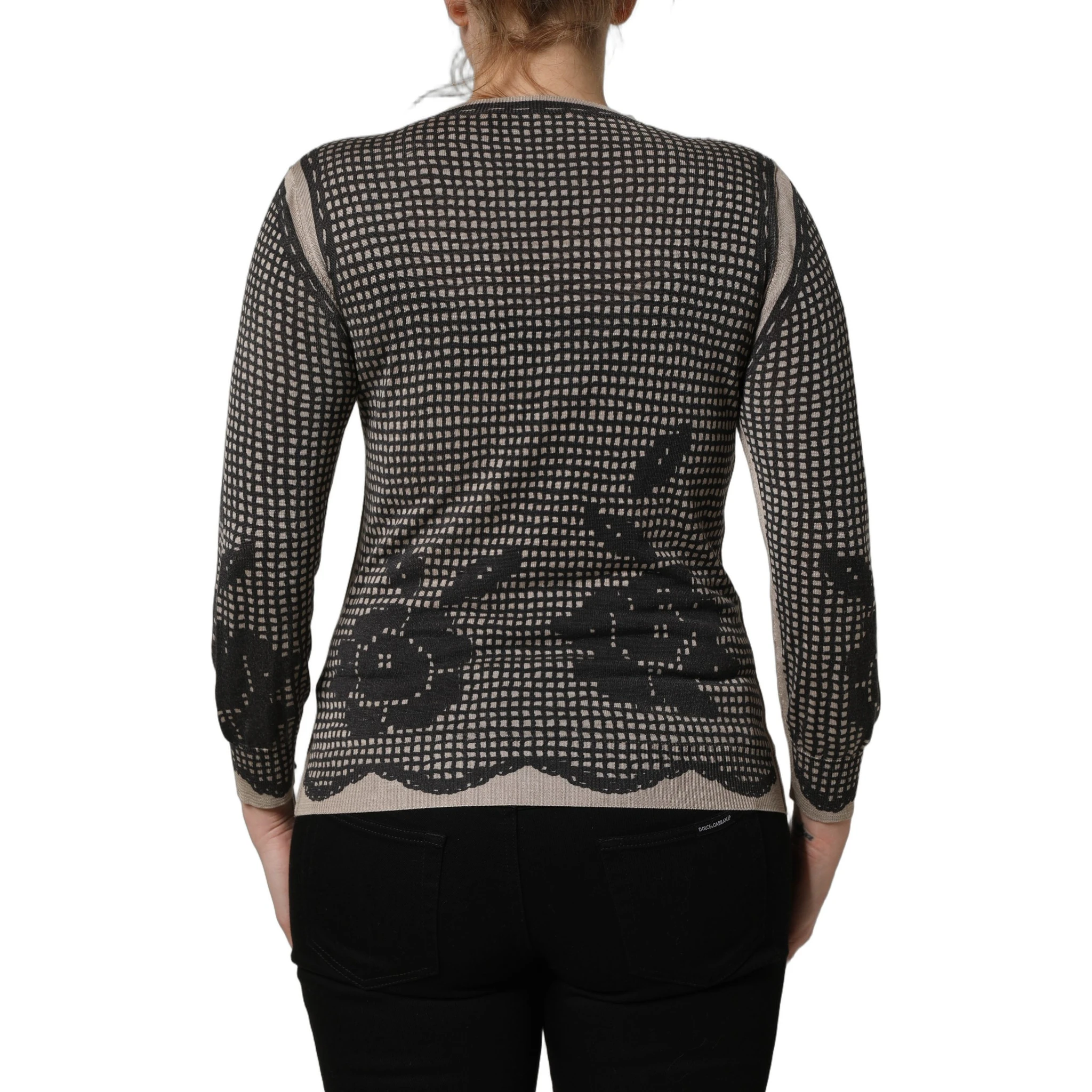 Black Floral Lace ButtonDownCardigan Sweater