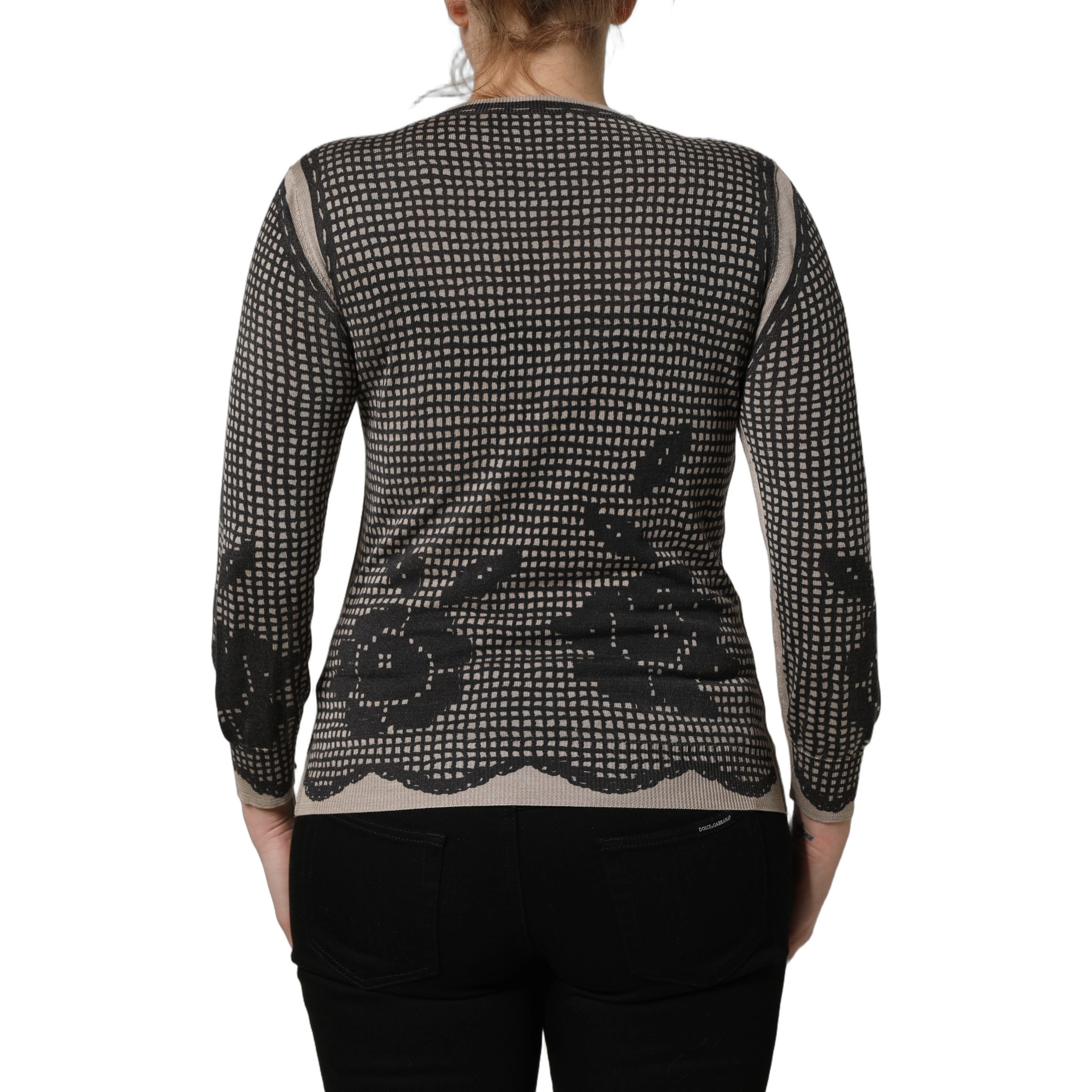 Black Floral Lace ButtonDownCardigan Sweater