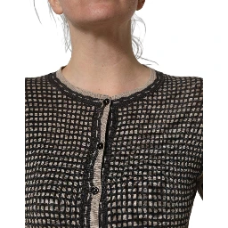 Black Floral Lace ButtonDownCardigan Sweater