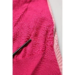 Pink Short Sleeves Buttoned Ascot Collar Top