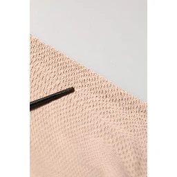 Beige Ribbed V-neck Front Tie Cardigan Sweater