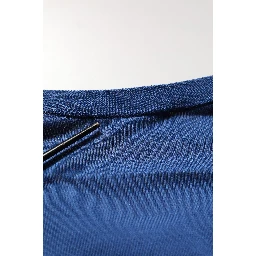 Blue Silk DG Logo Crew Neck Pullover Sweater