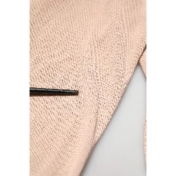 Beige Ribbed V-neck Front Tie Cardigan Sweater