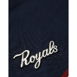 Blue Red Paneled 'Royals' Patch Sweatshirt Sweater