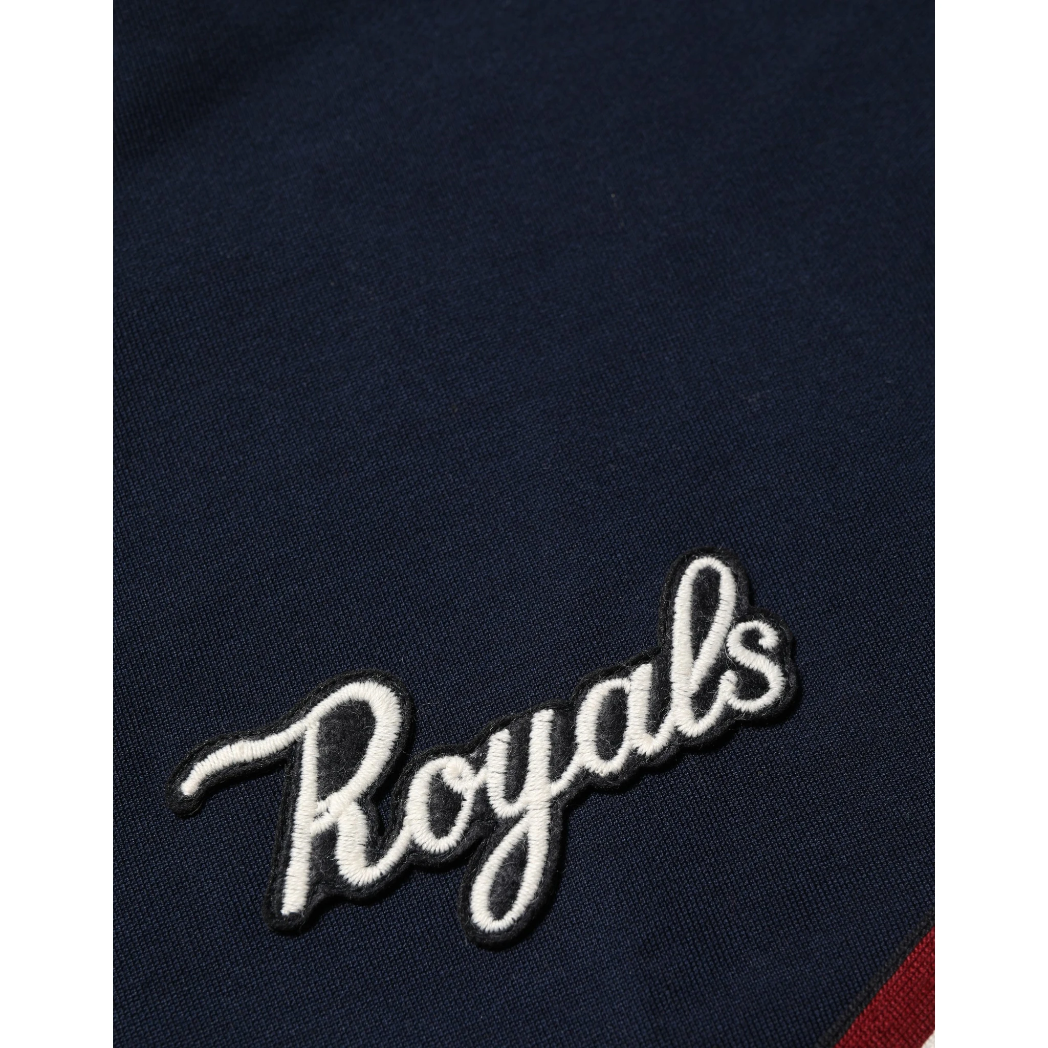 Blue Red Paneled 'Royals' Patch Sweatshirt Sweater