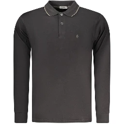 Black Cotton Mens Polo Shirt