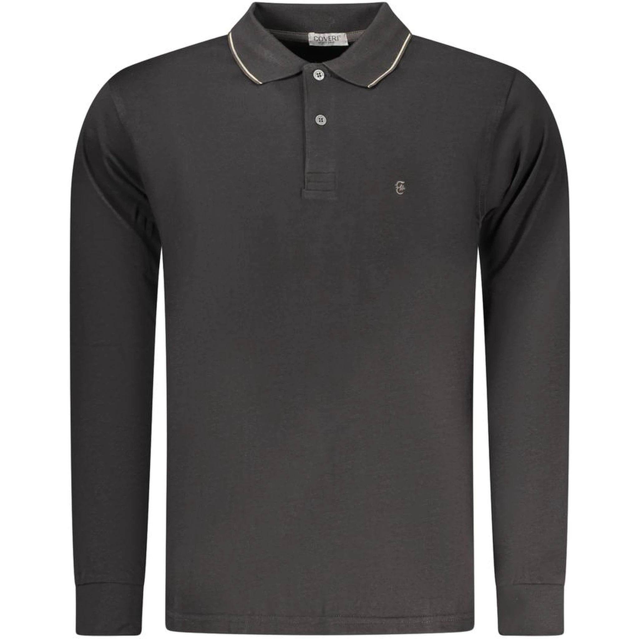 Black Cotton Mens Polo Shirt