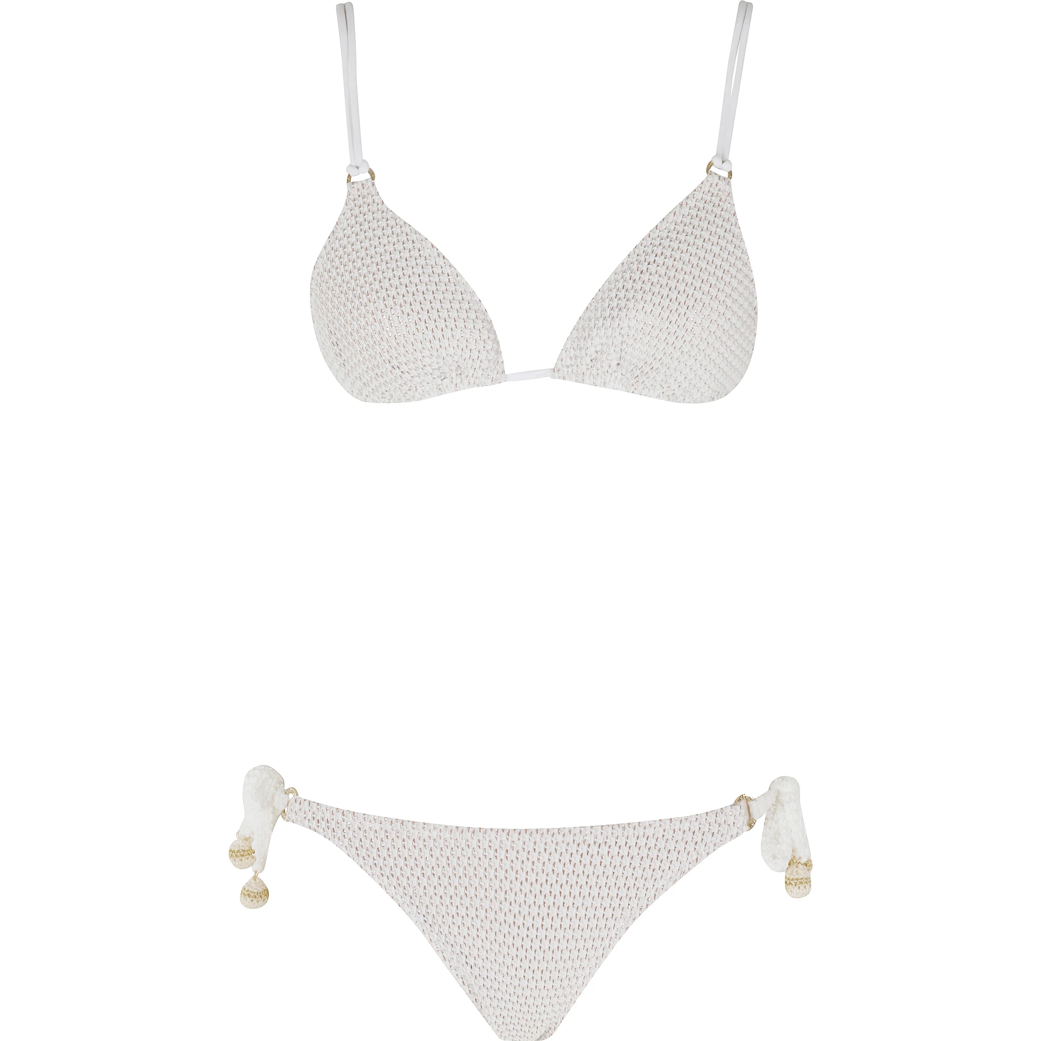 BIKINI TRIANGOLO LAME CROCHET
