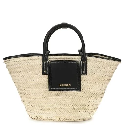 Beige Raffia Handbag