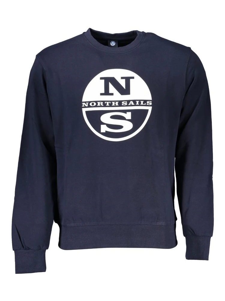 Blue Cotton Men Sweater