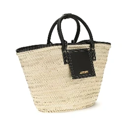 Beige Raffia Handbag