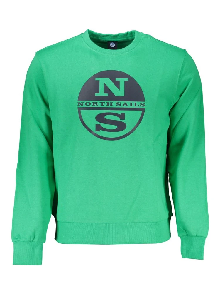Green Cotton Men Sweater