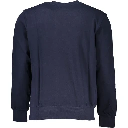 Blue Cotton Men Sweater