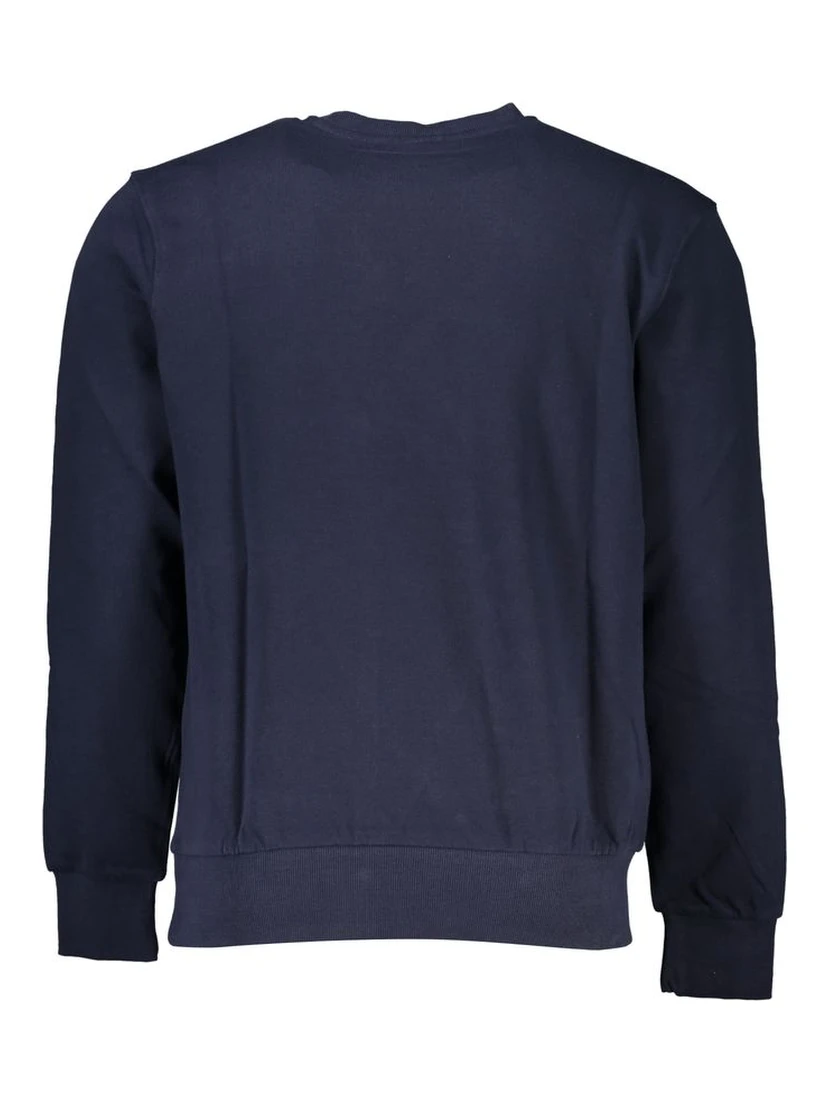 Blue Cotton Men Sweater