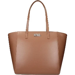 Brown Polyethylene Shoulder Bag