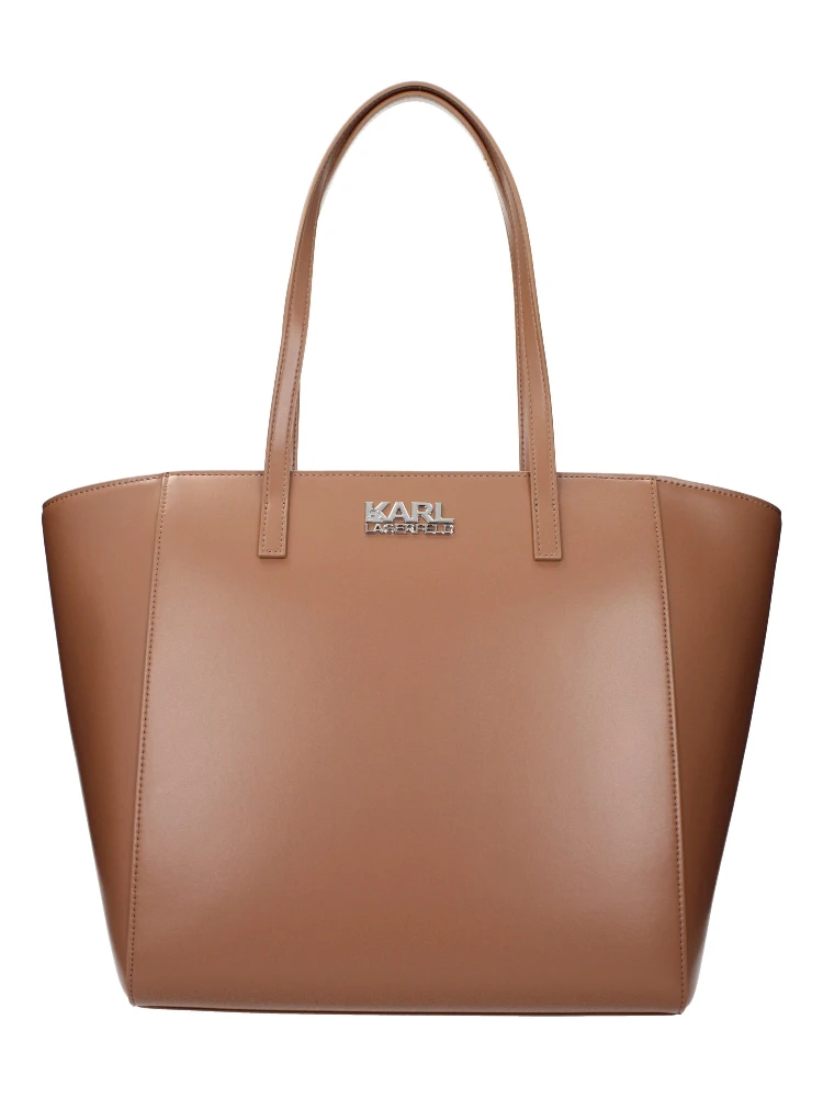 Brown Polyethylene Shoulder Bag