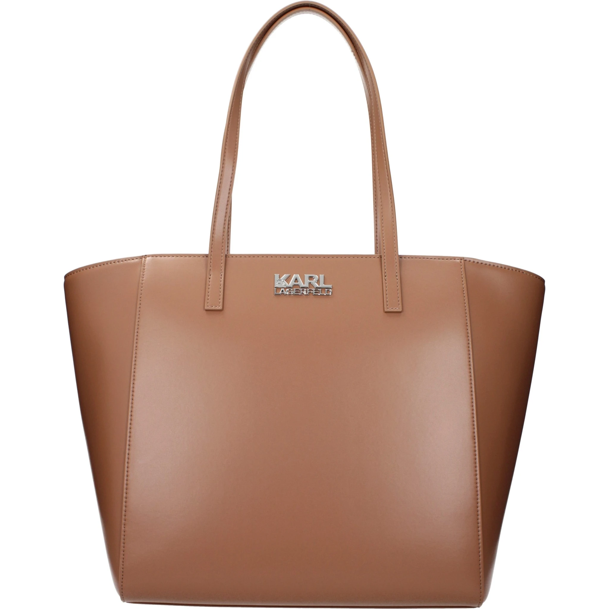 Brown Polyethylene Shoulder Bag