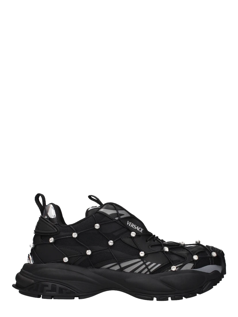 Black Fabric Sneakers